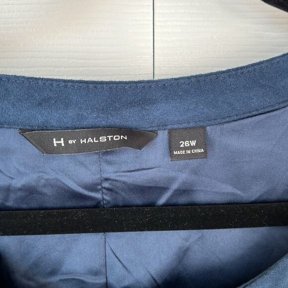 H by Halston Blue oversized Faux Suede Jacket - Picture 5 of 8